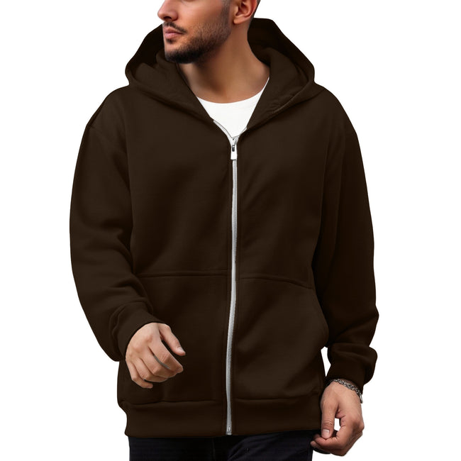 Backpack Men's Loose Sports And Leisure Hooded Zipper Sweatshirt Hover Image