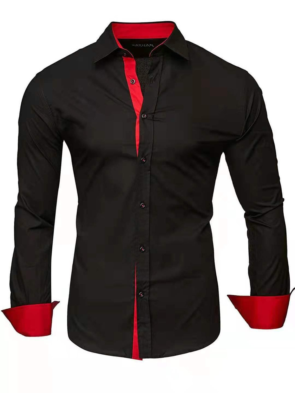 A Cool And Casual Long-sleeved Shirt In Contrasting Colors For A Teenage Man