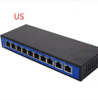 8+2 power 10 port 100M POE switch wireless AP 48V external power supply