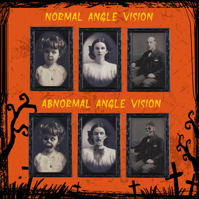 Halloween Decoration 3D Changing Face Moving Picture Frame Portrait Horror For Horror Party Decors Home Decorations Hover Image