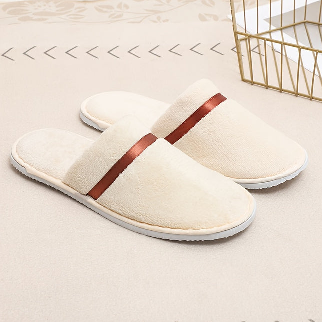 Five Pack Womens Slip On Slippers All Season Indoor Travel