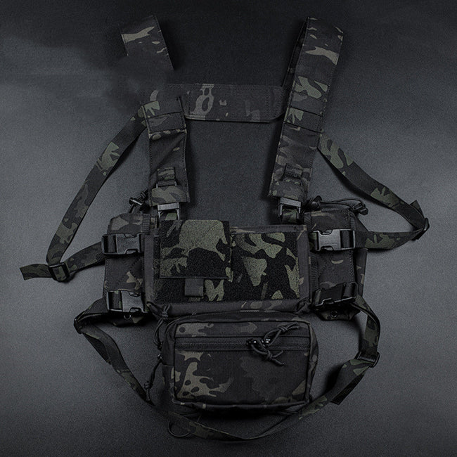 Built-in Quick Pull Sleeve MK4 Tactical Multi-function Expansion Mount Breathable Quick Release Camouflage Chest Hanging Vest Hover Image