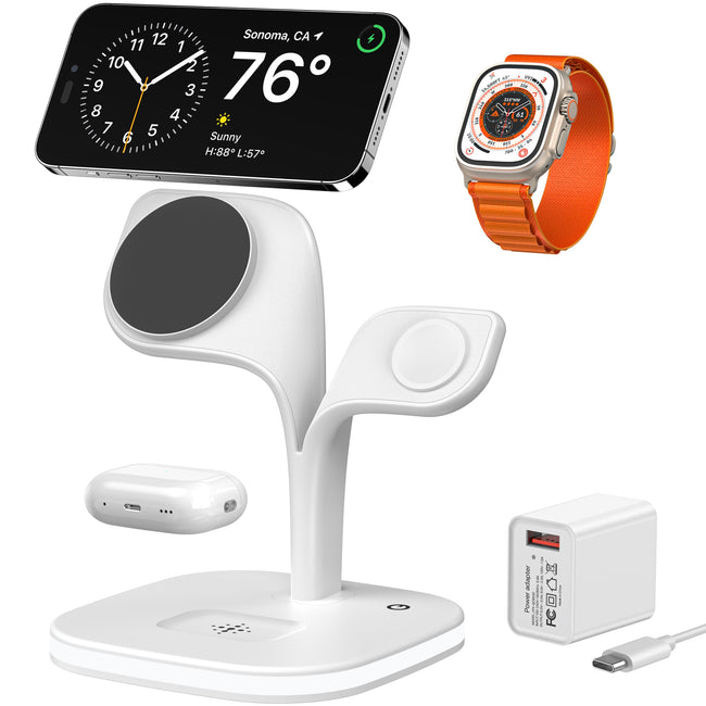 5-in-1 Magnetic Real Wireless Desktop Fast Charging Station For Multiple Devices Hover Image