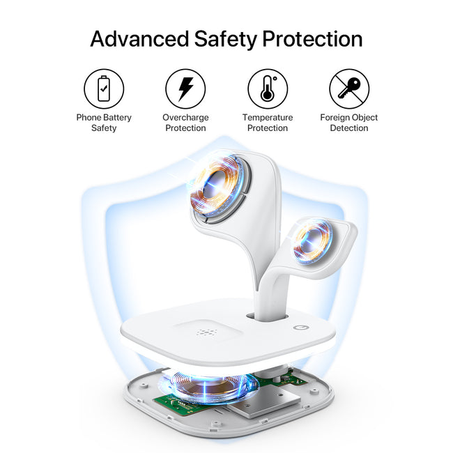 5-in-1 Magnetic Real Wireless Desktop Fast Charging Station For Multiple Devices Main Image