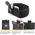 1Pc Belly Band Gun Holster Adjustable Waist Carry Tactical Pistol Pouch Breathable Neoprene Gun Belt Bag