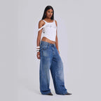 Women's Multi-beaded Loose Cool Jeans Women's