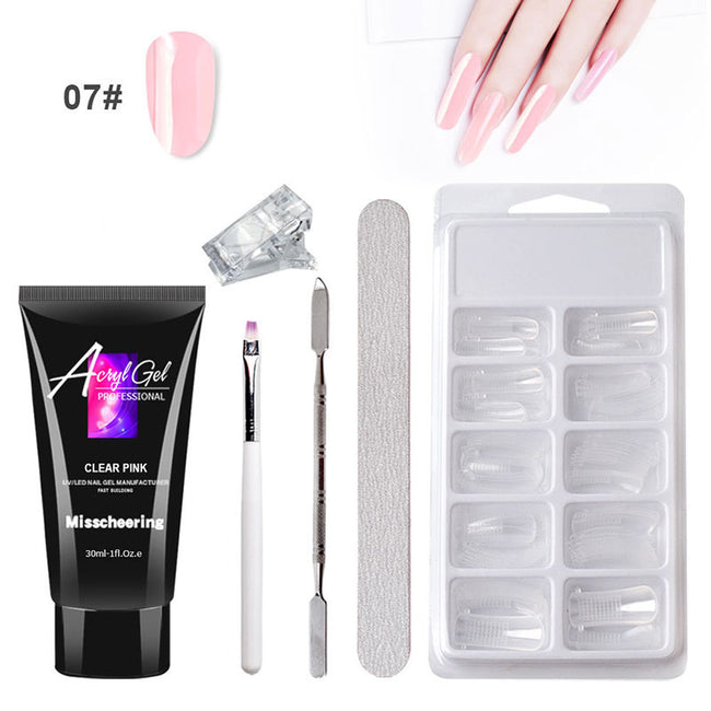 Painless Extension Gel Nail Art Without Paper Holder Quick Model Painless Crystal Gel Set Main Image