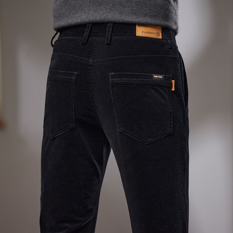 Slim Fit Straight Outerwear All-matching Warm Trousers