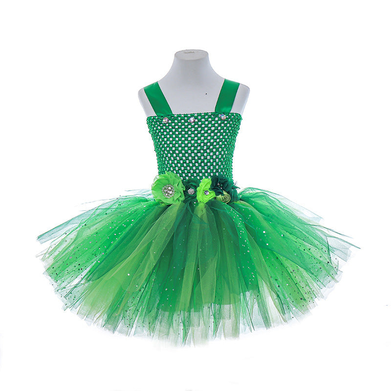 Cute Sequined Western Style Elf Princess Christmas Performance Dress