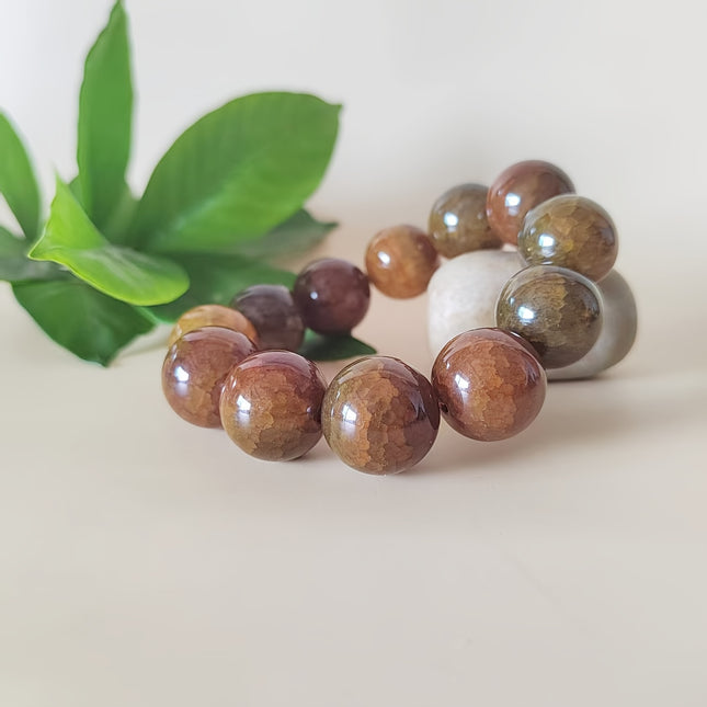 18mm Dragon Scale Agate Bracelet For Career Breakthrough