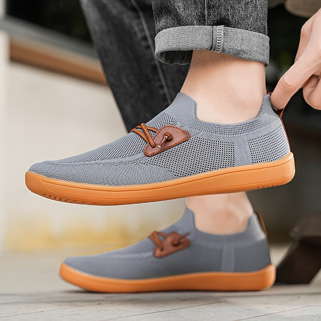 Mens Low Top Slip On Hiking Shoes Durable Fabric Upper