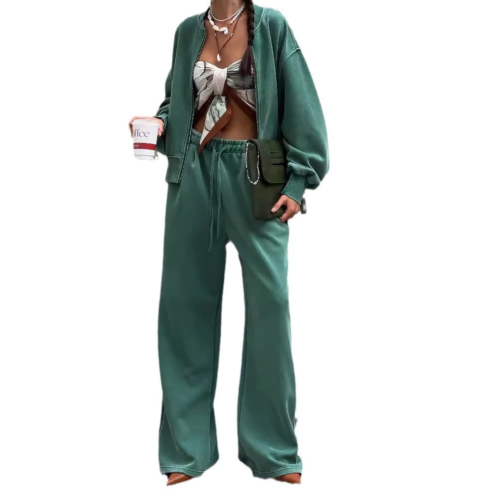 Autumn And Winter Thermal Zipper Long Sleeve Stand Collar Sweater Women