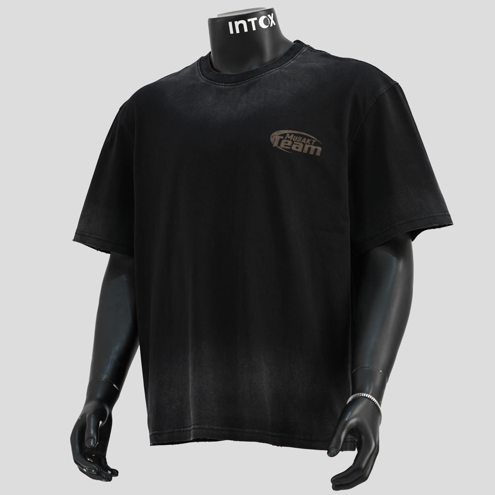 American Retro Heavy Short-sleeved T-shirt Men's Summer Loose