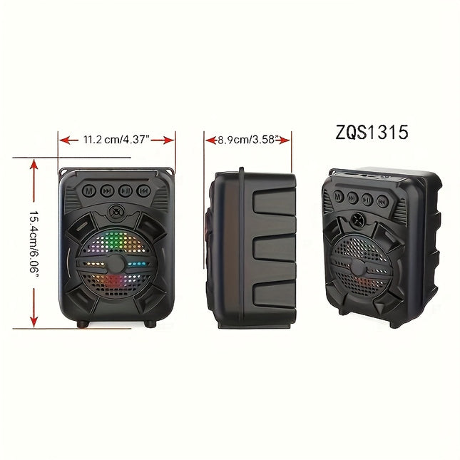 Portable Wireless Speaker With LED Light And Phone Holder