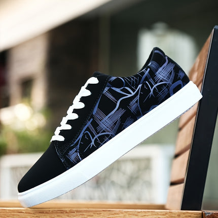 Mens Canvas Sneakers Low Top Lace Up Skate Shoes Breathable