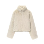 Artificial Fur Effect Short Coat Jacket