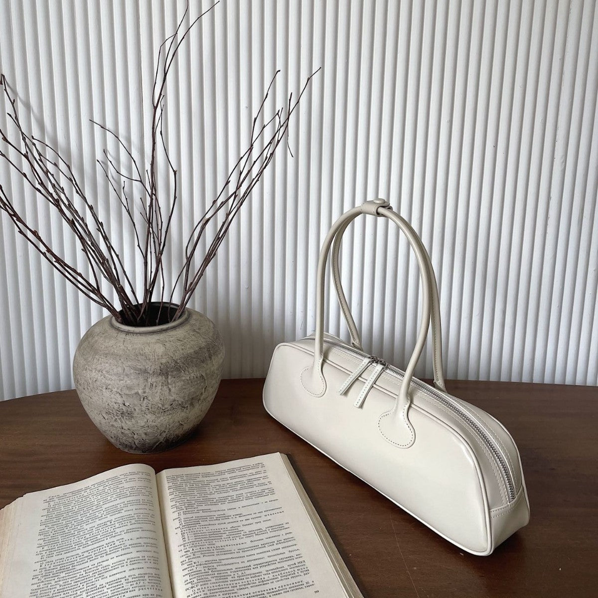 Women's Solid Color Korean-style Large Capacity Cowhide Leather Single-shoulder Bag