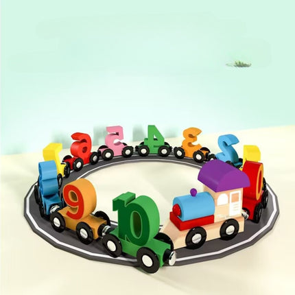 Magnetic Train Puzzle Toy With Numbers One To Ten Learning
