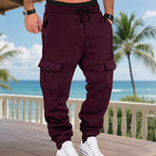 Fleece-lined Multi-pocket Cargo Outdoor Sports Casual Pants