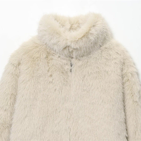 Artificial Fur Effect Short Coat Jacket