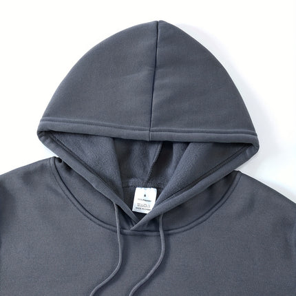 Never Give Up Print Hooded Sweatshirt Drawstring Pocket