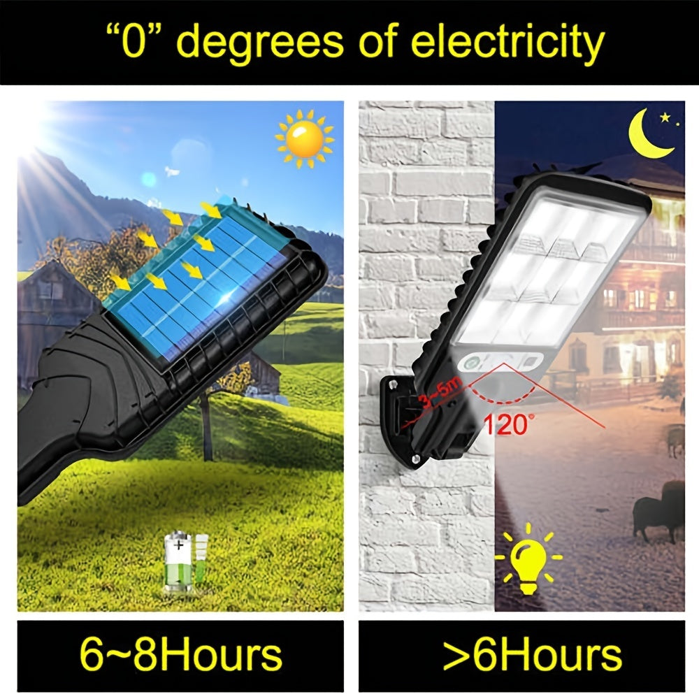 Solar Powered Motion Sensor Outdoor Garden Light With 108 COB LED Lights