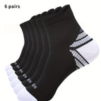 Black 6 Pairs / Size S/M (EU-36-42)
