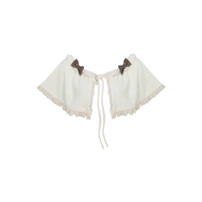 Apricot Knitted Top Brown Hip Skirt Shawl