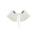 Apricot Knitted Top Brown Hip Skirt Shawl