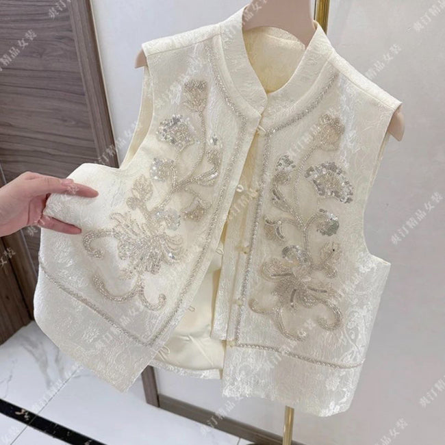 Embroidered Loose Temperament Vest For Women Hover Image