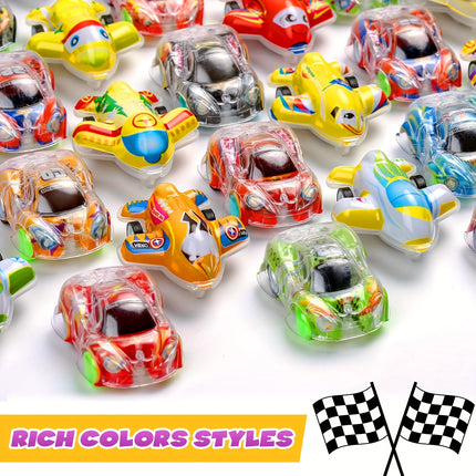 50Pcs Random Color Toy Cars Mini Pull Back Cars For Kids