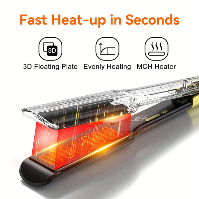 1.7 Inch Wide Flat Iron Multi Function Hair Styler Gift