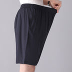 Solid Color Black Loose High Waist Comfort Breathable Middle-aged Breeches