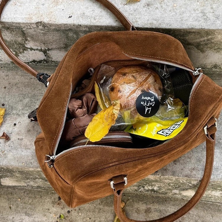 Suede Large Capacity Underarm Pillow Bag