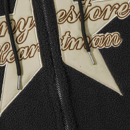 Women's Casual Hoodie With Embroidered Star And Lettering