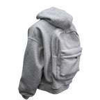 Backpack Men's Loose Sports And Leisure Hooded Zipper Sweatshirt