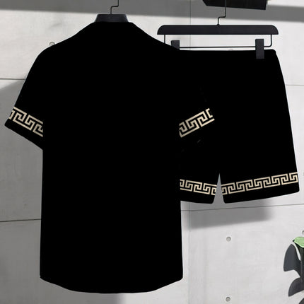 Sail 3D Digital Printed Shirt Set With Lapel Collar