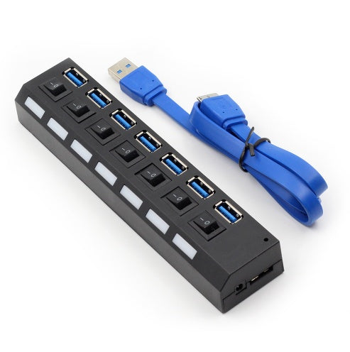 7PORT USB3.0 EXTERNAL HUB HIGH SPEED WITH POWER ADAPTER Main Image