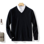 Men's Solid Color Plus Size Winter Bottoming Knitted Sweater