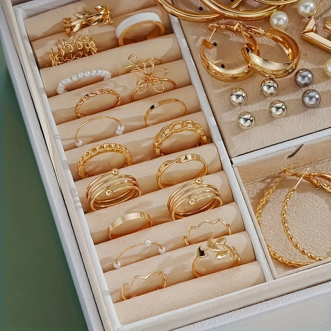 86 Piece Elegant Jewelry Set For Women Golden Tone Classic