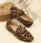 Leopard Print Casual Soft Bottom Pumps Women Casual Shoes Round Toe Flats