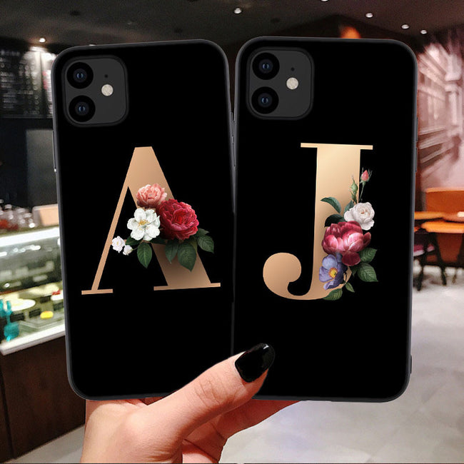 26 English Alphabet Silicone Phone Cases Hover Image