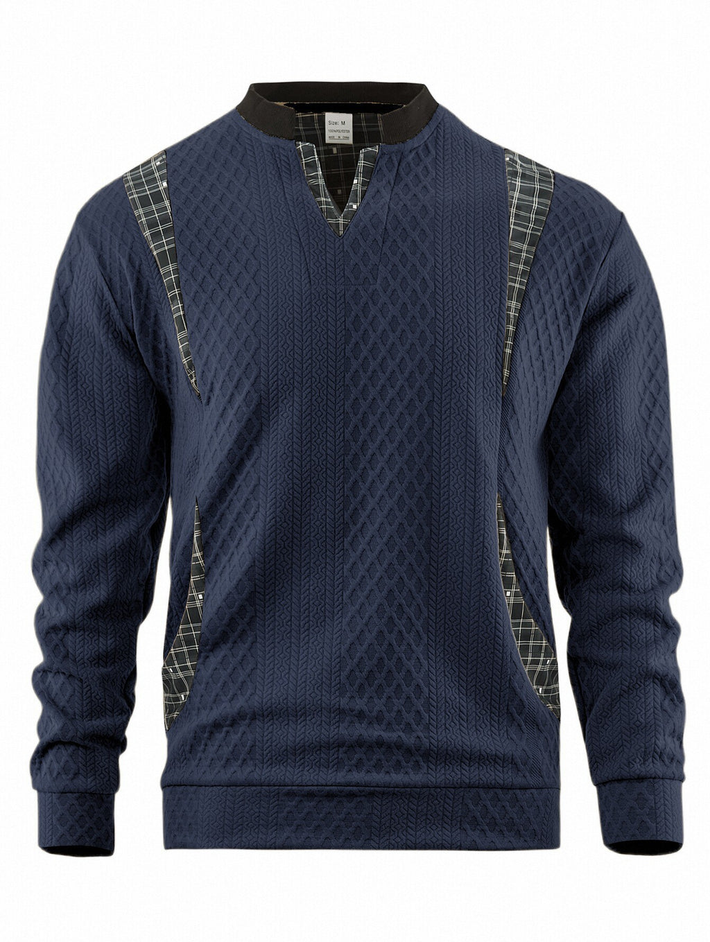 Men's Contrast Color Pullover Sweater