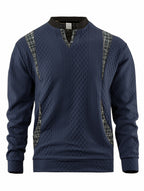 Men's Contrast Color Pullover Sweater