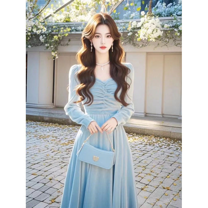 Fairy Dress Sweet Mid-waist Long Sleeve