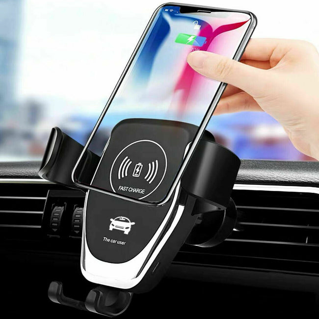 10W QI Wireless Fast Car Charger Mount Holder Stand Automatic Clamping Charging Main Image