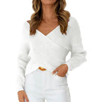 British Style Loose Long Sleeve Polyester Knitted Sweater Striped