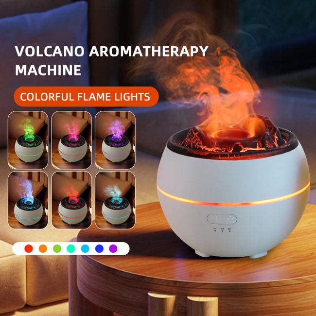 Flame Aroma Diffuser Household Desk Aromatherapy Humidifier Hover Image