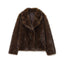 Women's Double-sided Artificial Fur Effect Jacket Coat