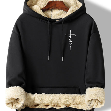 Mens Casual Fleece Lined Hoodie With Skull Bat Print Zip Up